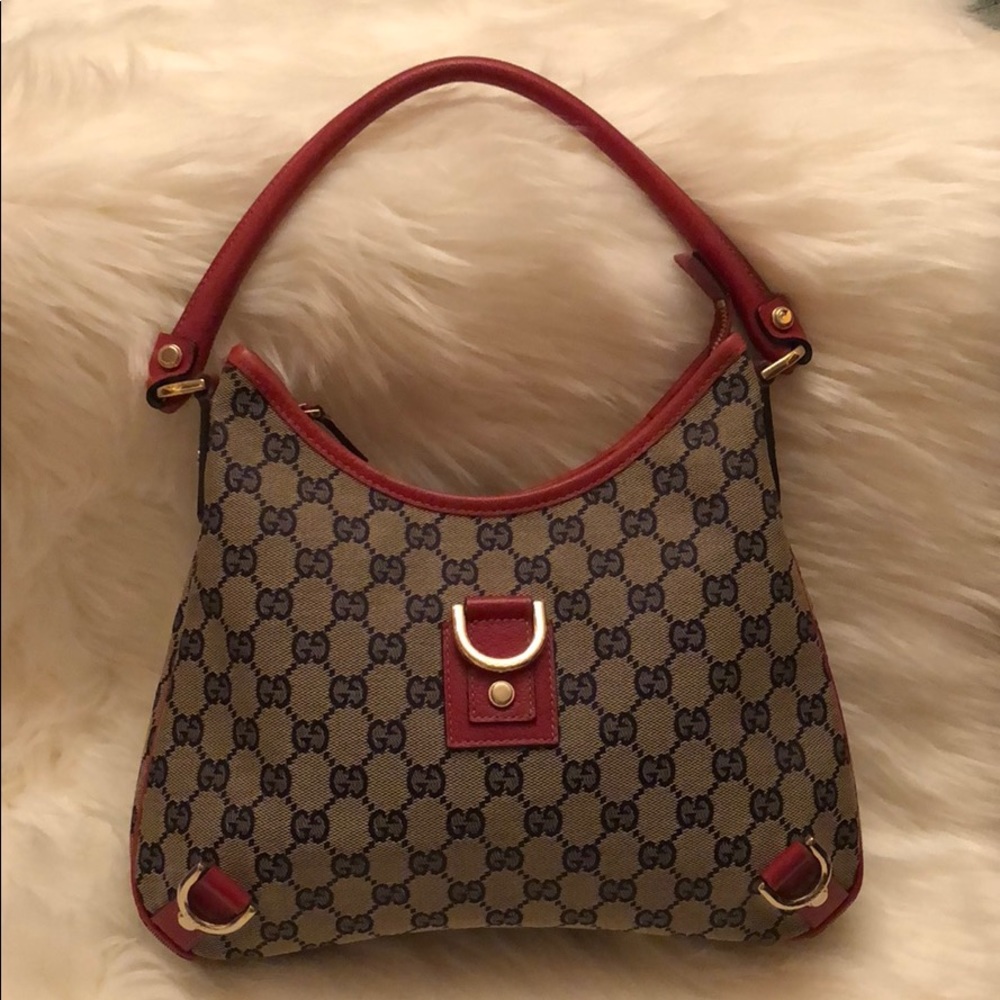 💯Original! Abby leather monogram D-ring hobo.